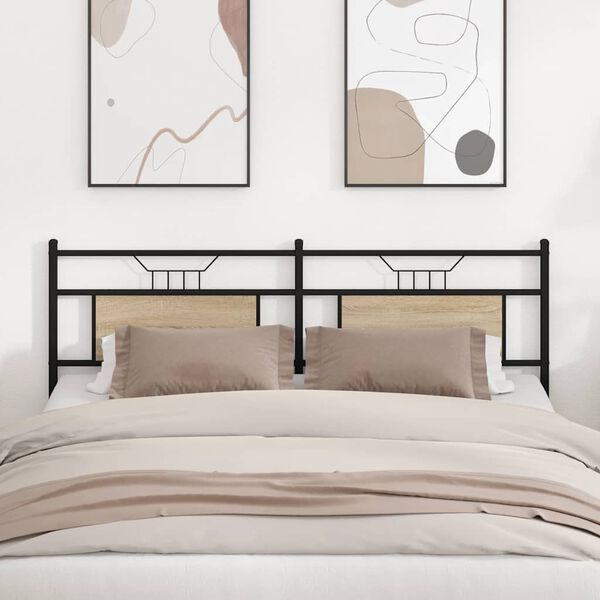 vidaXL Ers&auml;ttningsgavel sonoma ek 180 cm konstruerat tr&auml; och st&aring;l