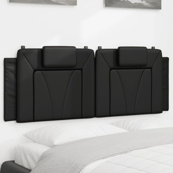vidaXL Headboard Cushion "Viana" Black 120 cm Faux Leather