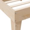 vidaXL S&auml;ng med bokhylla utan madrass 200x200cm massiv furu