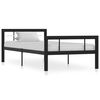 vidaXL S&auml;ngram utan madrass svart & vit metall 100x200 cm