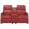 vidaXL Massagefåtölj 2-sits vinröd konstläder