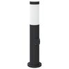 vidaXL Pollare med uttag 50 cm rostfritt st&aring;l IP44
