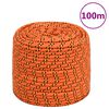 vidaXL B&aring;tlina orange 8 mm 100 m polypropylen