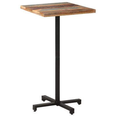 vidaXL Cafébord fyrkantigt 60x60x110 cm massivt återvunnet trä