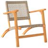 vidaXL Trädgårdsstolar 2 st beige konstrotting akaciaträ
