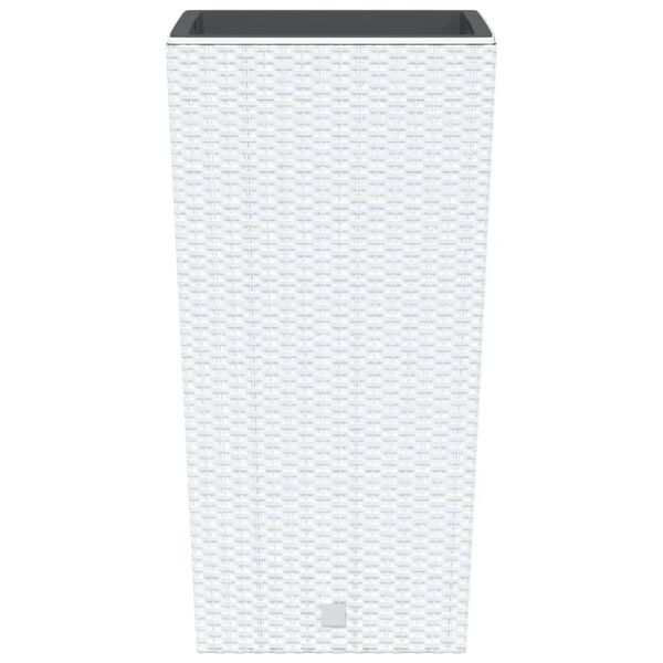 vidaXL Blomkruka med avtagbar insida vit 21/49 L PP-rotting