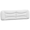 vidaXL Bed with Mattress "Hvar" White and Black 180x200 cm Faux Leather