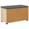 vidaXL Hallb&auml;nk med kudde med lagring Sonoma-ek 80 x 46 x 46 cm