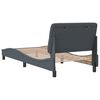 vidaXL Bed Frame without Mattress Dark Grey 90x200 cm Velvet