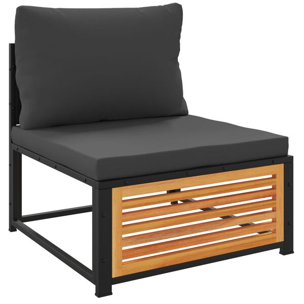 vidaXL Loungeset med dynor 4 delar massivt akaciatr&auml;