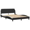 vidaXL Bed Frame without Mattress "Zadar" Black and White 140x190 cm Faux Leather