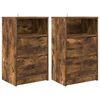 vidaXL S&auml;ngbord 2 pcs R&ouml;kt ek 40 x 30 x 467 cm Konstruerat tr&auml;