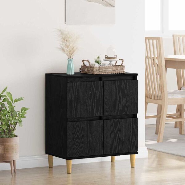 vidaXL Sideboard Svart Ek 60 x 35 x 70 cm Konstruerat tr&auml;
