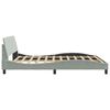 vidaXL Bed Frame "Dover" Light Grey 180x200 cm Velvet