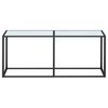 vidaXL Konsolbord vit marmor 180x35x75,5 cm härdat glas