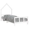 vidaXL S&auml;ngram f&ouml;r barn vit 90x190 cm massiv furu