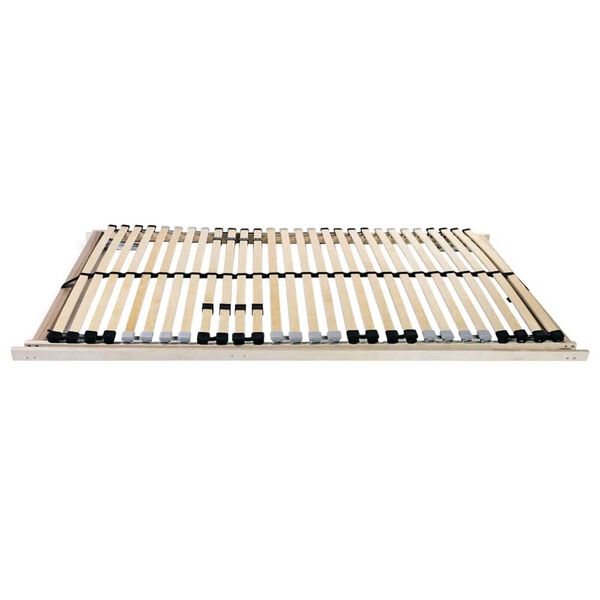 vidaXL Ribbad sängbotten Brun 120 x 190 cm Massivt bokträ