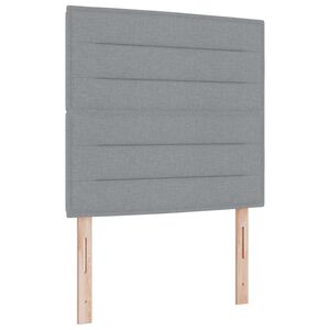 vidaXL LED huvuddyna med LED-ljusslingor Ljusgr&aring; 100 cm tyg