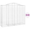 vidaXL Gabioner b&aring;gformade 30 st 200x50x160/180 cm galvaniserat j&auml;rn