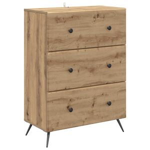 vidaXL L&aring;dans sk&aring;p Artisan-ek 66 x 34,5 x 90 cm Konstruerat tr&auml;