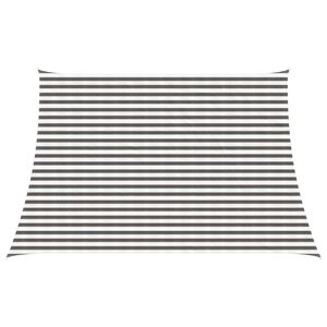 vidaXL Sols&auml;tt segel 4 / 5 x 3 m HDPE Rektangul&auml;r Ljusgr&aring; och vit.