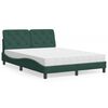vidaXL Bed with Mattress Dark Green 140x200 cm Velvet