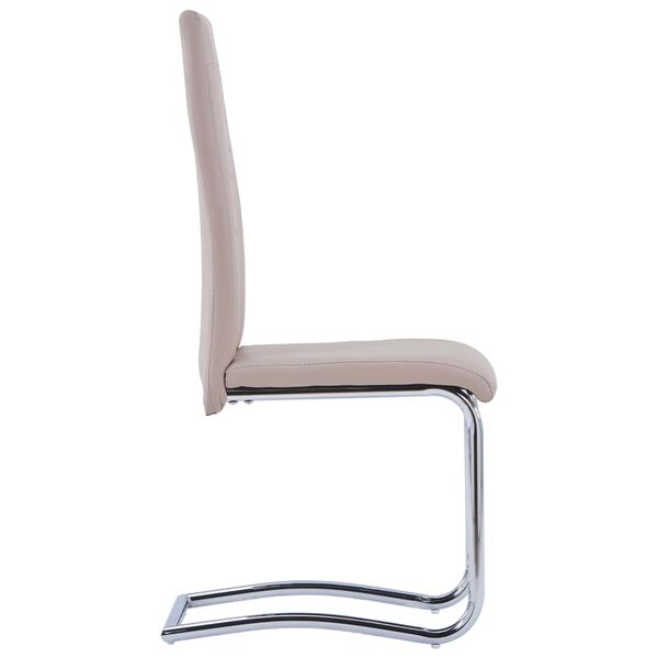 vidaXL Frib&auml;rande matstolar 4 st cappuccino konstl&auml;der