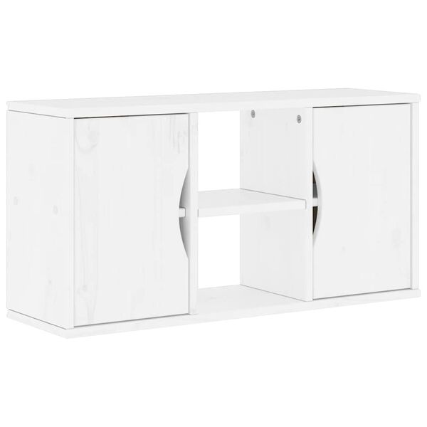 vidaXL TV-bänk "ODDA" vit 79x24x40 cm massiv furu