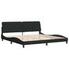 vidaXL Bed Frame without Mattress Black 200x200 cm Velvet