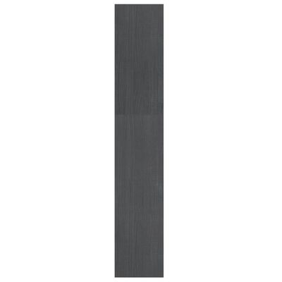 vidaXL Bokhylla/Rumsavdelare grå 100x30x167,5 cm furu