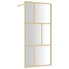 vidaXL Duschv&auml;gg med klart ESG-glas guld 80x195 cm