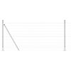 vidaXL St&auml;ngsel med stolpe Silver 1 x 10 m St&aring;l