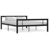 vidaXL S&auml;ngram utan madrass svart & vit metall 120x200 cm