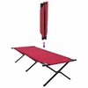 vidaXL F&auml;llbar Camping S&auml;ng 2 pcs R&ouml;d 210 x 80 x 46 cm Oxford tyg