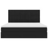 vidaXL F&ouml;rvaringss&auml;ng med LED med madrass Svart 160 x 200 cm Sammet