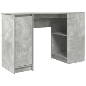 vidaXL Skrivbord betonggr&aring; 120x42x76 cm konstruerat tr&auml;