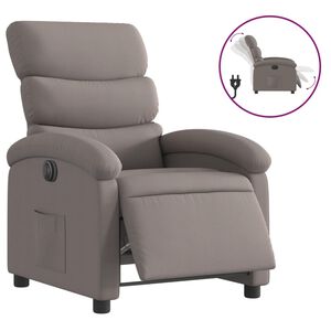 vidaXL Elektrisk reclinerf&aring;t&ouml;lj taupe tyg