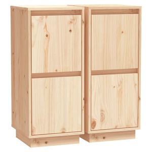 vidaXL Sk&auml;nkar 2 st 31,5x34x75 cm massiv furu