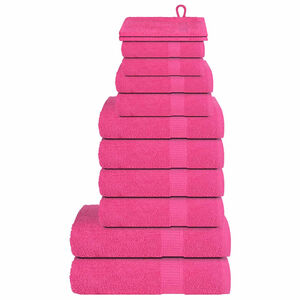 vidaXL 12-delat handduksset FROGN rosa 360 gsm