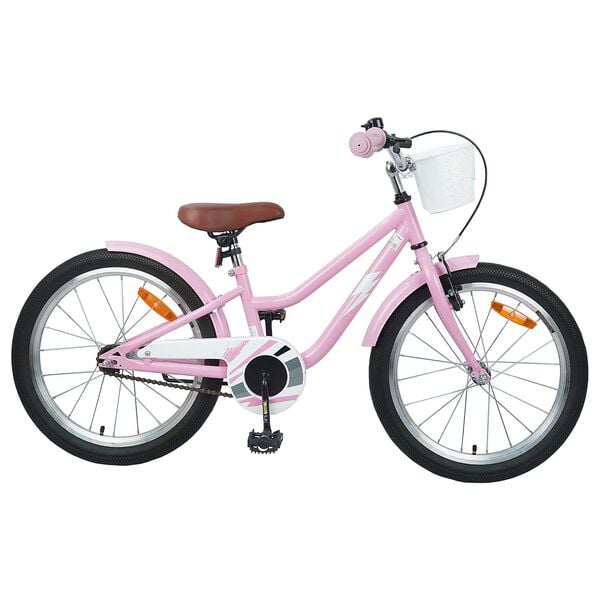vidaXL Barncykel 18 Tum f&ouml;r 5-7 &aring;r gamla Ljusrosa