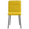 vidaXL Matstolar 2 st gul sammet