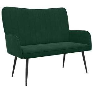 vidaXL 2-sits soffa M&ouml;rkgr&ouml;n 115 x 61 x 87 cm Sammet