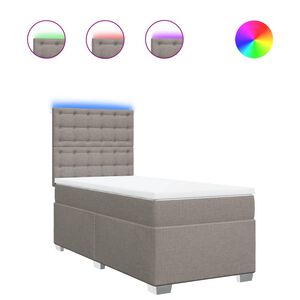 vidaXL Rams&auml;ng med madrass taupe 80x200 cm tyg