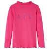 vidaXL T-shirt med l&aring;nga &auml;rmar f&ouml;r barn gammelrosa 116