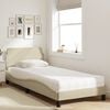 vidaXL Bed with Mattress "Dover" Cream 80x200 cm Fabric