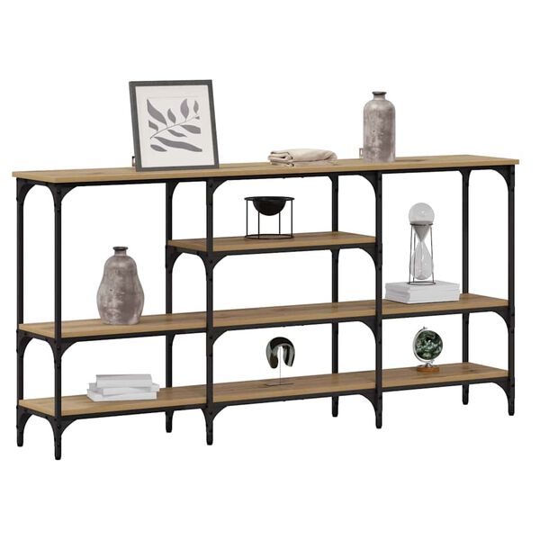 vidaXL Konsolbord artisan ek 160 x 29 x 80 cm Konstruerat trä