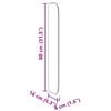 vidaXL S&auml;nggavel &Ouml;ra Vit 80 x 16 x 4 cm PVC