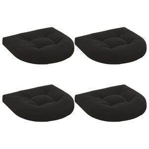 vidaXL 4-delade Sittdynor 4 st 100% Polyester Svart 40 x 40 x 5 cm