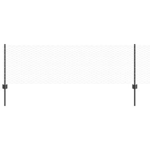 vidaXL Sexkantigt staket med stolpe 50 x 0,6 m PVC-belagda st&aring;l Gr&aring;