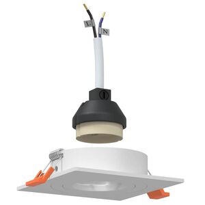 vidaXL Spotlight 6 st Vit 9 x 9 x 2 cm Aluminium